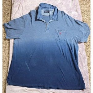 Polo Ralph Lauren Men's  4XB Hombre Blue Short Sleeve Polo